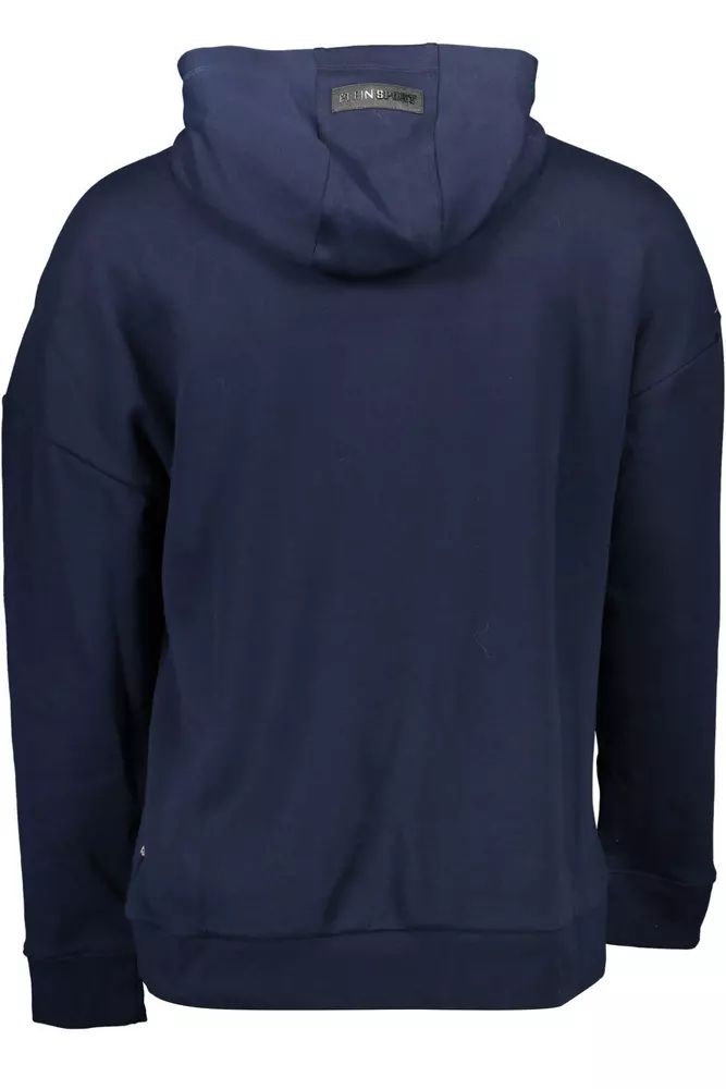 Plein Sport Sleek Long-Sleeved Hooded Sweatshirt with Print