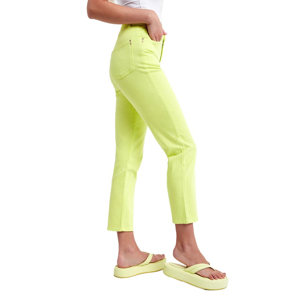 Patrizia Pepe Chic High-Waisted Lime Trousers