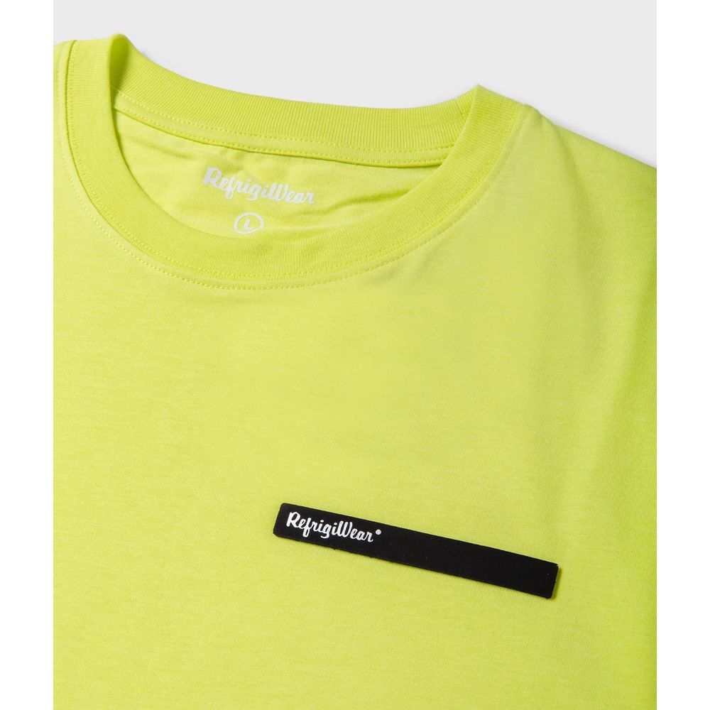 Refrigiwear Embossed Logo Cotton T-Shirt in Yellow
