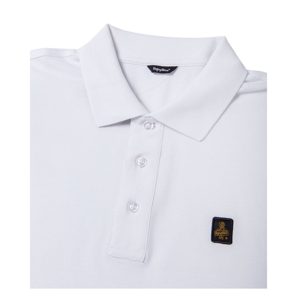 Refrigiwear Elegant White Polo with Embroidered Logo