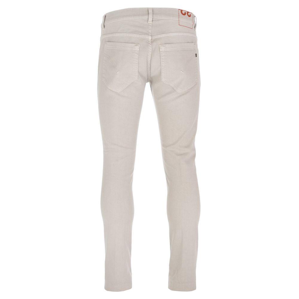 Dondup Chic Beige Stretch Cotton Trousers