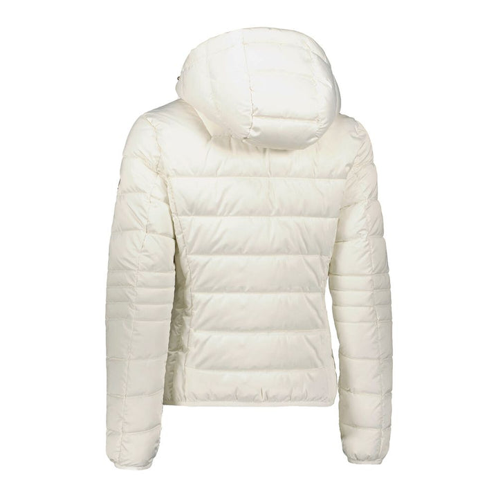 Yes Zee Chic White Short Down Jacket with Hood