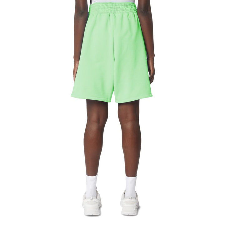 Hinnominate Chic Green Cotton Bermuda Shorts with Logo