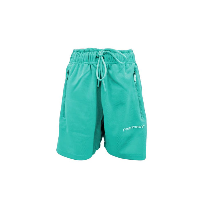 Pharmacy Industry Chic Green Bermuda Shorts with Side Stripes