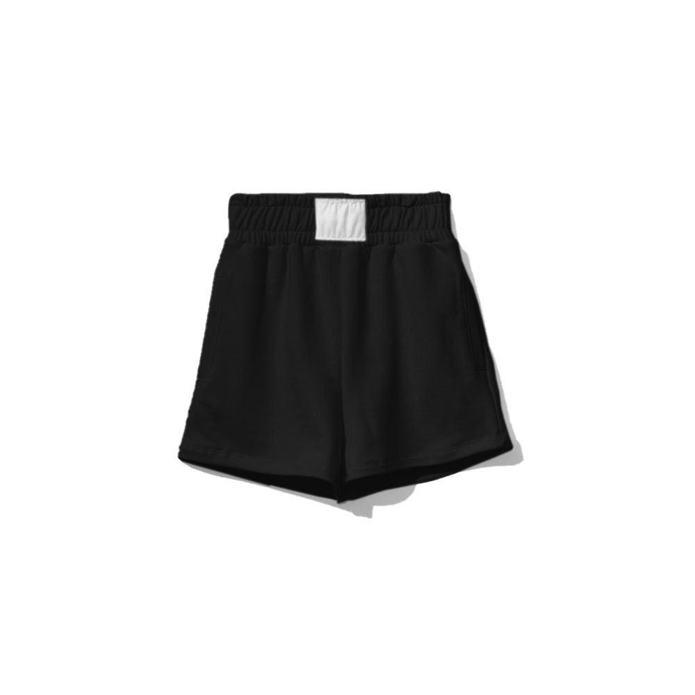 Comme Des Fuckdown Chic Stretch Cotton Shorts with Logo Accents