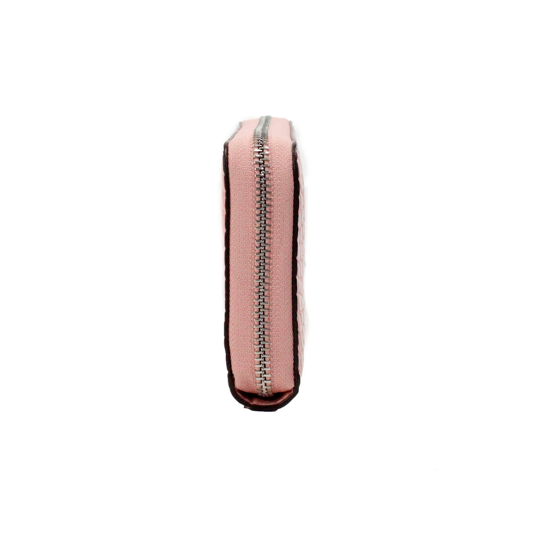 Michael Kors Jet Set Large Pink Animal Print Leather Continental Wrist Wallet