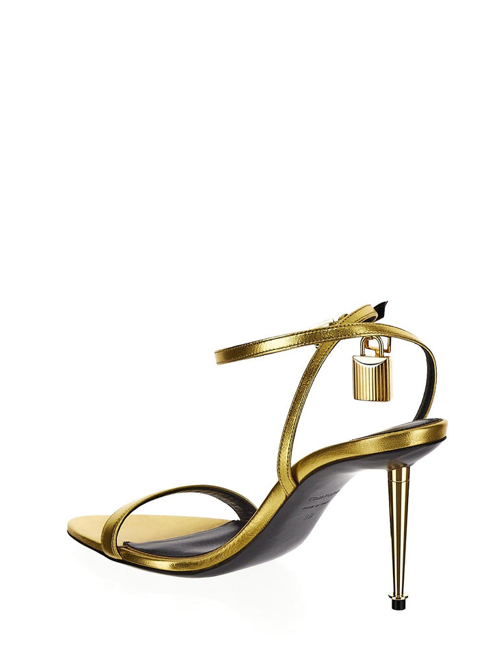 Tom Ford Laminated Nappa Leather Padlock Pointy Naked Sandal 85Mm