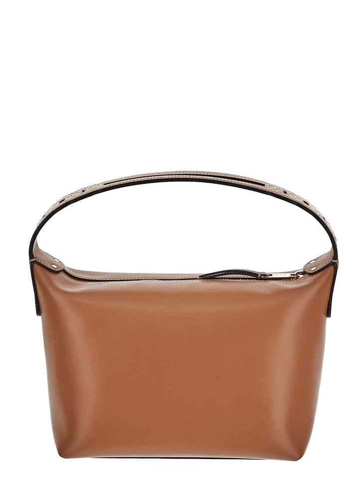 Tod'S Kate Bucket Bag In Leather And Canvas Small