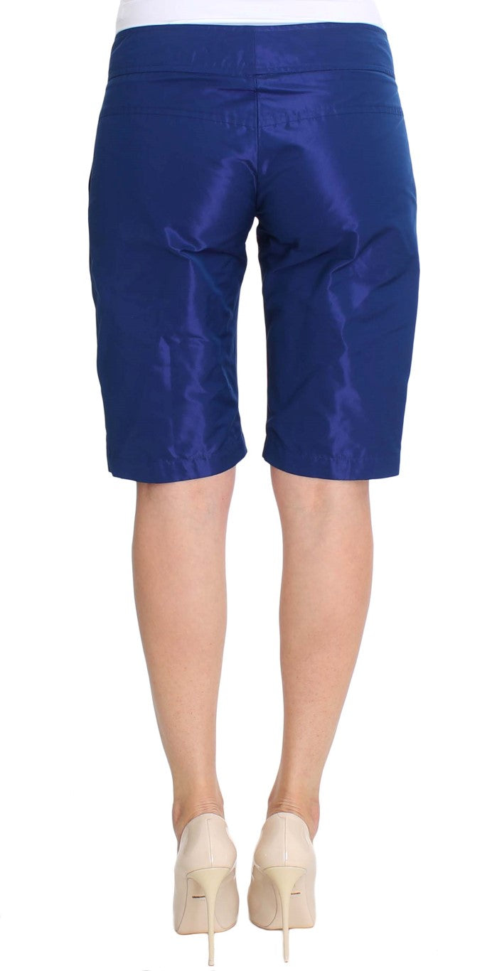 Ermanno Scervino Chic Blue Mid Waist Shorts