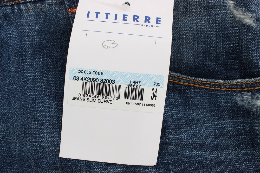 Acht Chic Slim Fit Blue Wash Italian Jeans