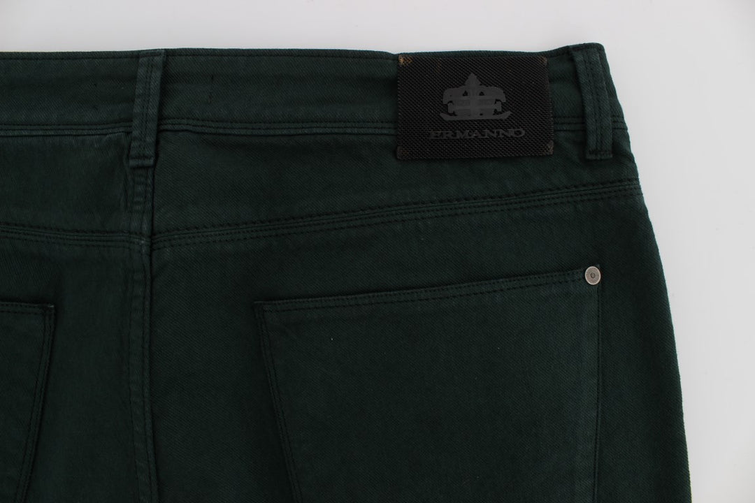 Ermanno Scervino Chic Green Straight Cut Jeans