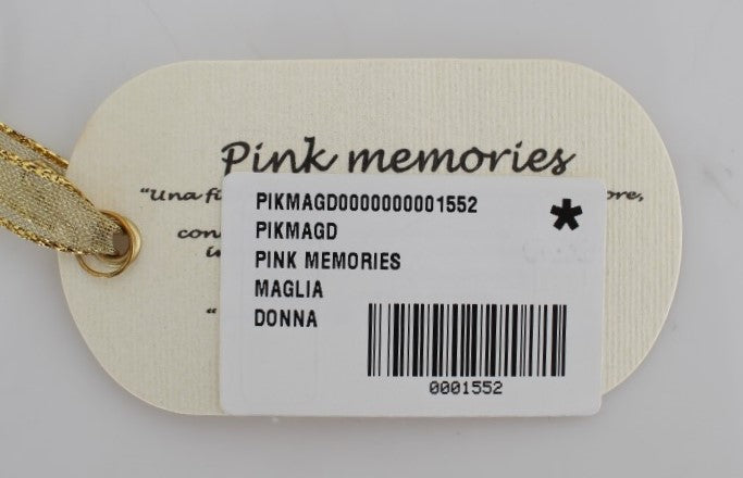 PINK MEMORIES Elegant Pink Wrap Sweater Cotton Knit