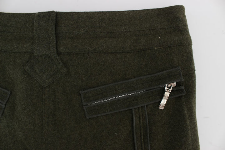 Ermanno Scervino Chic Green Cargo Pants for Effortless Style
