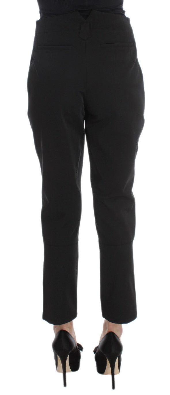 Ermanno Scervino Elegant Cropped Capri Pants in Black