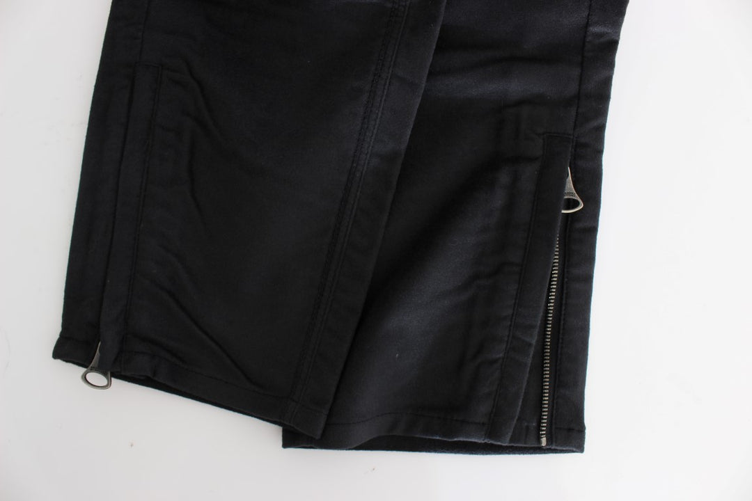 Ermanno Scervino Chic Black Regular Fit Trousers