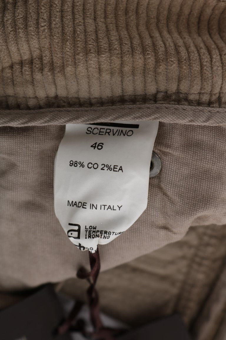 Ermanno Scervino Beige Regular Fit Luxe Trousers