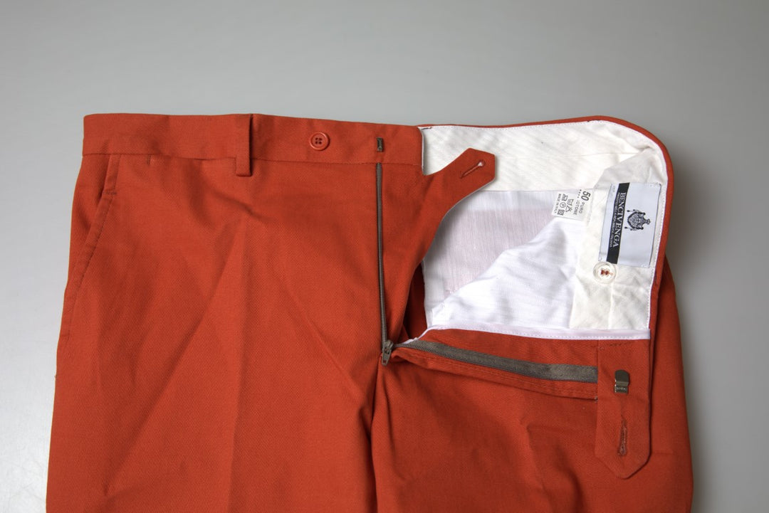 BENCIVENGA Elegant Orange Pure Cotton Pants