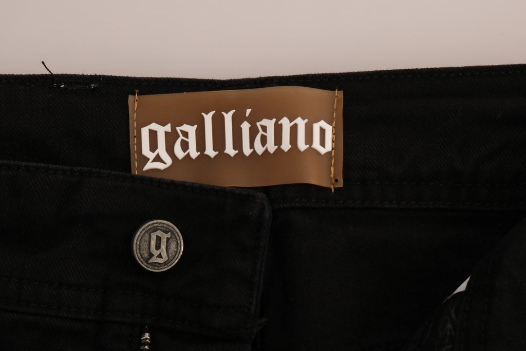 John Galliano Chic Black Regular Fit Denim Jeans
