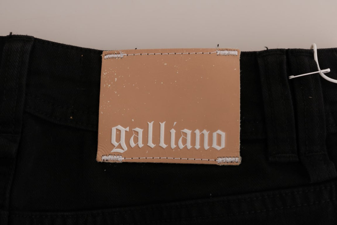 John Galliano Chic Black Regular Fit Denim Jeans