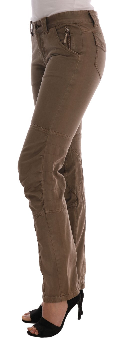 Ermanno Scervino Chic Brown Casual Cotton Pants