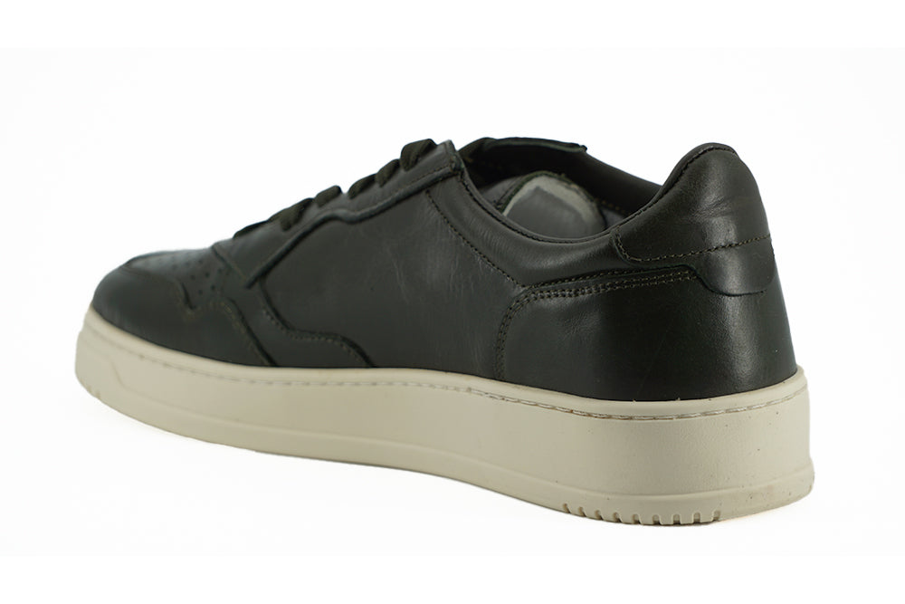 Saxone of Scotland Sleek Dark Brown Leather Sneakers