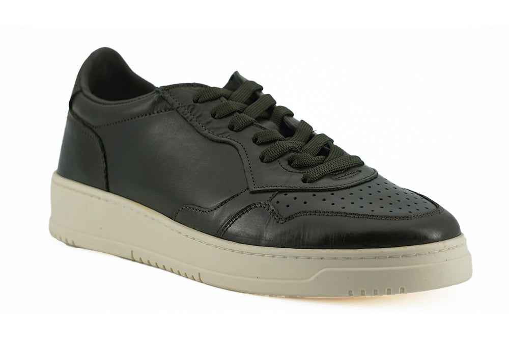Saxone of Scotland Sleek Dark Brown Leather Sneakers