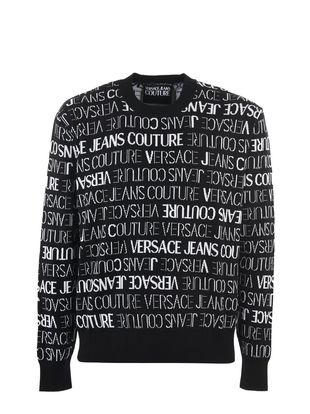Versace Jeans Elegant Monochrome Logo Sweater