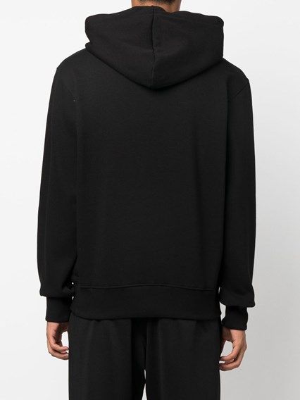 Versace Jeans Chic Black Hooded Sweatshirt
