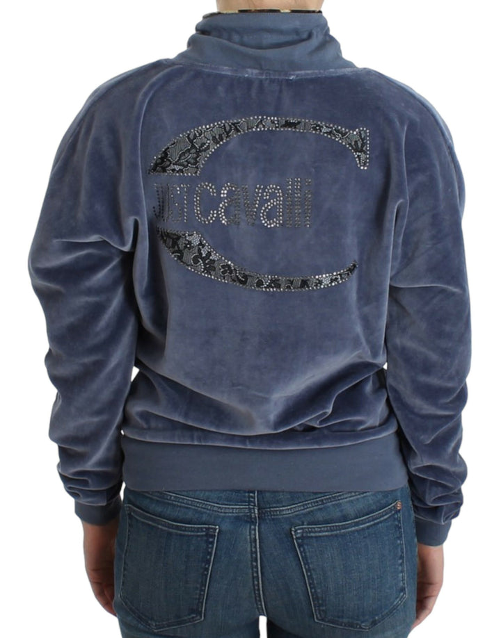 Cavalli Elegant Mock Sweater with Rhinestone Detail