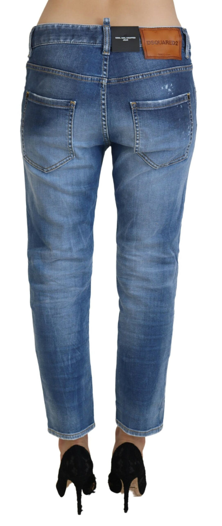 Dsquared² Chic Cropped Blue Denim - Elevate Your Casual Look