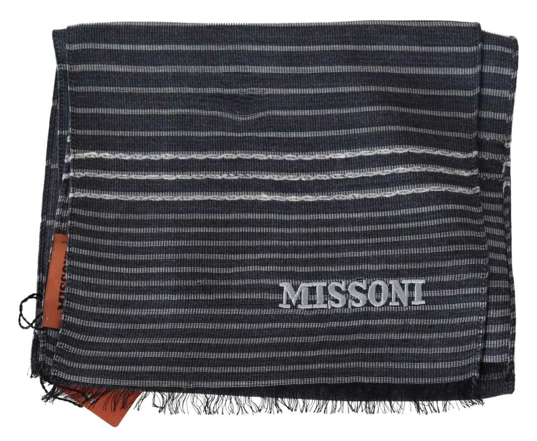 Missoni Elegant Wool-Silk Striped Scarf