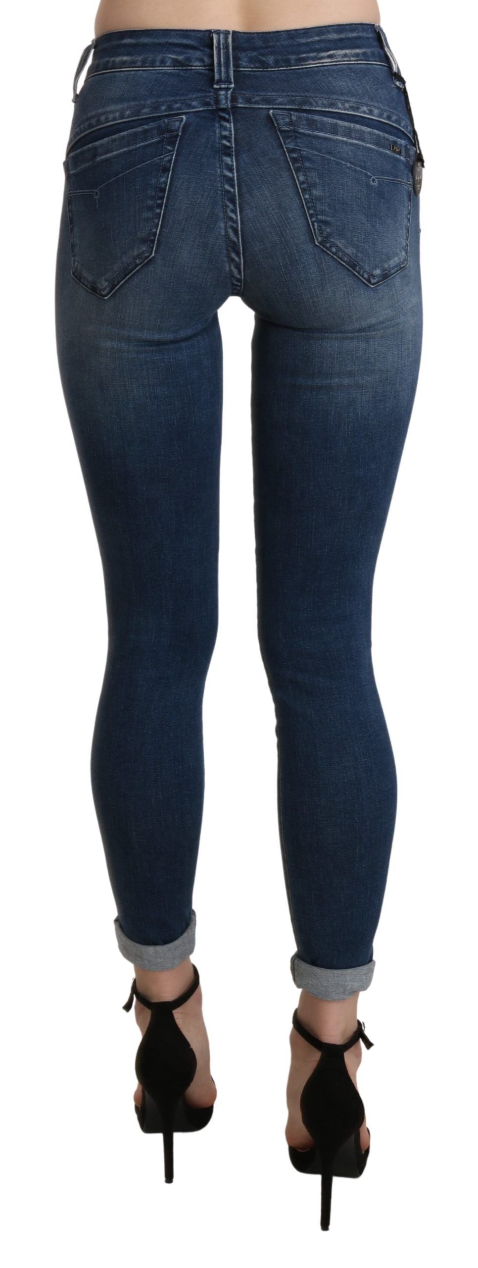 Ermanno Scervino Chic Blue High Waist Cropped Jeans