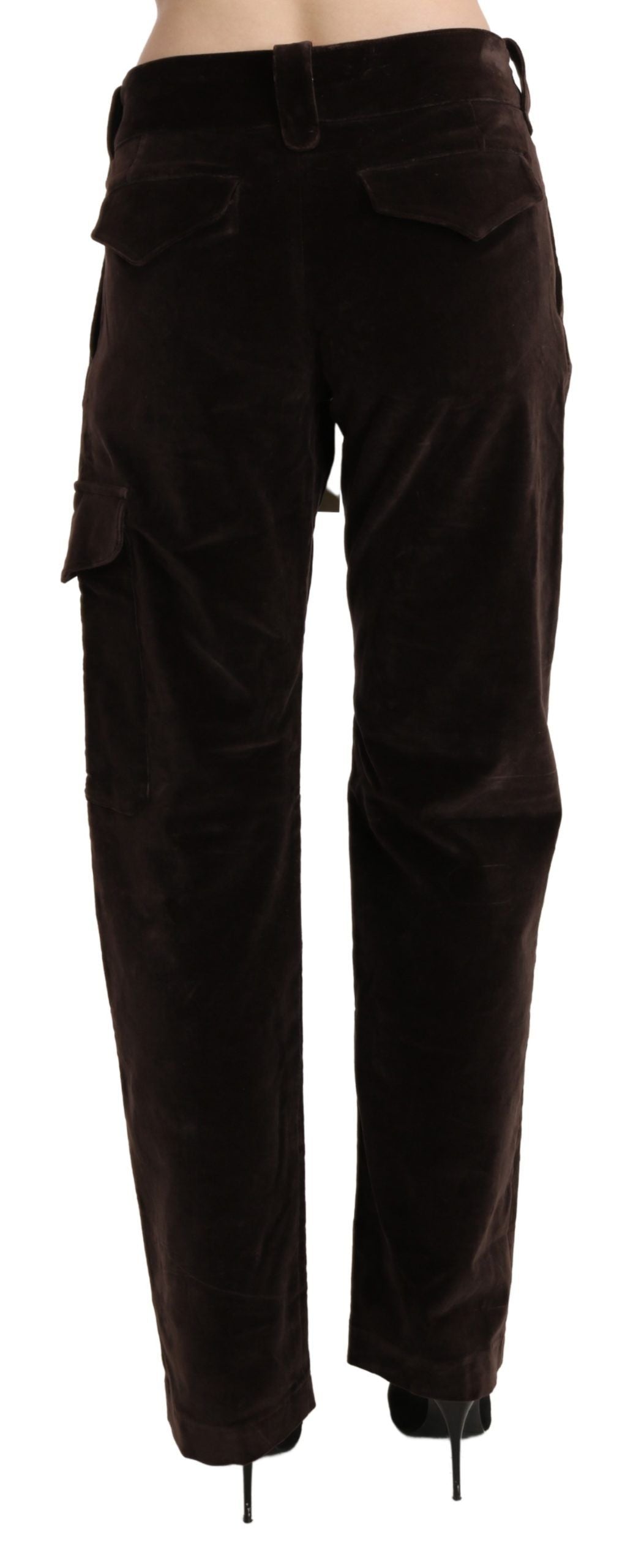 Ermanno Scervino Chic High Waist Cargo Pants in Sophisticated Brown