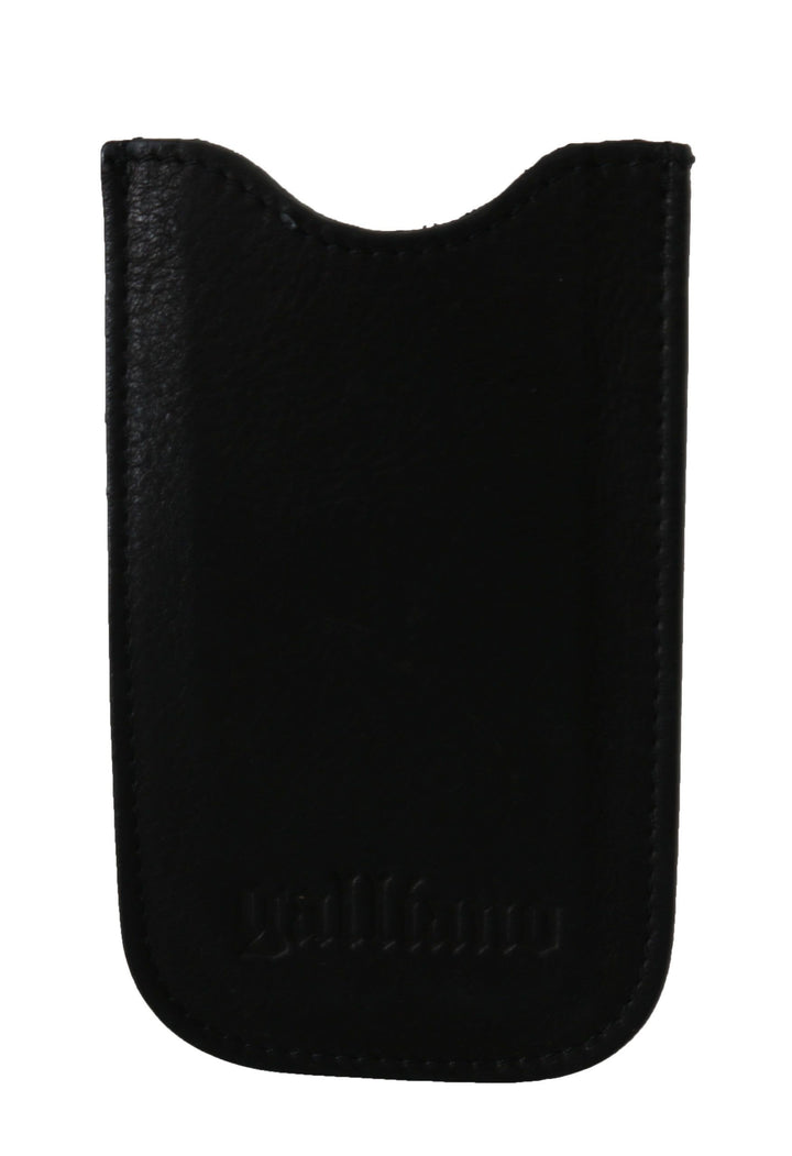 John Galliano Elegant Black Genuine Leather Men's Wallet