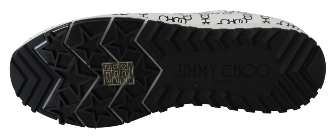Jimmy Choo Elegant Monochrome Leather Sneakers