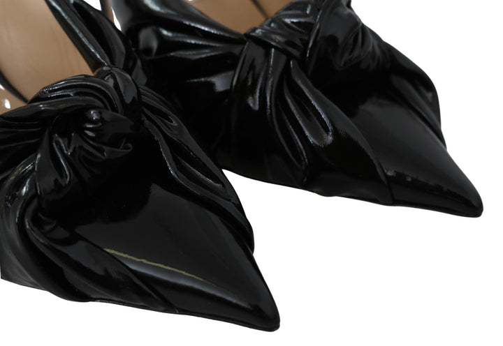 Jimmy Choo Elegant Black Leather Pointed Toe Pumps