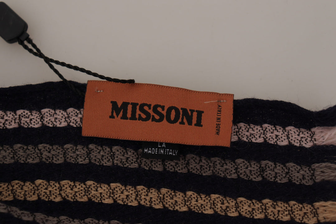 Missoni Authentic Multicolor Wool Mens Scarf