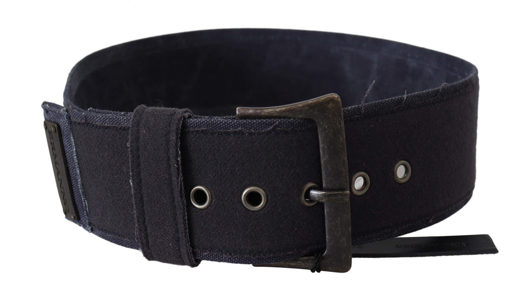 Ermanno Scervino Elegant Black Leather Classic Belt