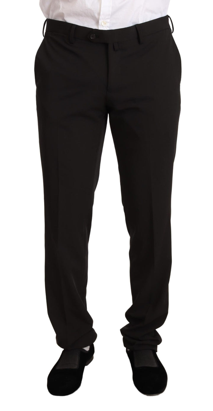 Domenico Tagliente Elegant Black Slim Fit Two-Piece Suit