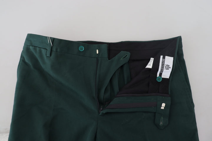 BENCIVENGA Elegant Dark Green Chino Trousers