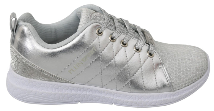 Philipp Plein Sleek Silver Sneakers for Trendsetters