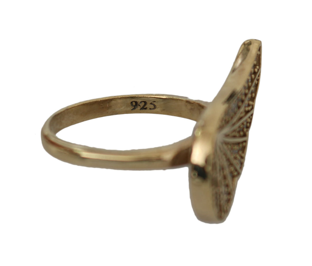 Nialaya Elegant Gold-Crystal Embellished Ring