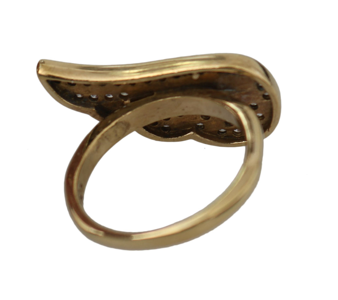 Nialaya Elegant Gold-Crystal Embellished Ring