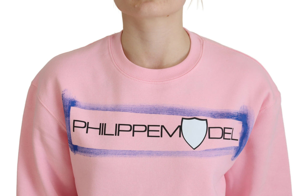 Philippe Model Elegant Pink Long Sleeve Pullover Sweater