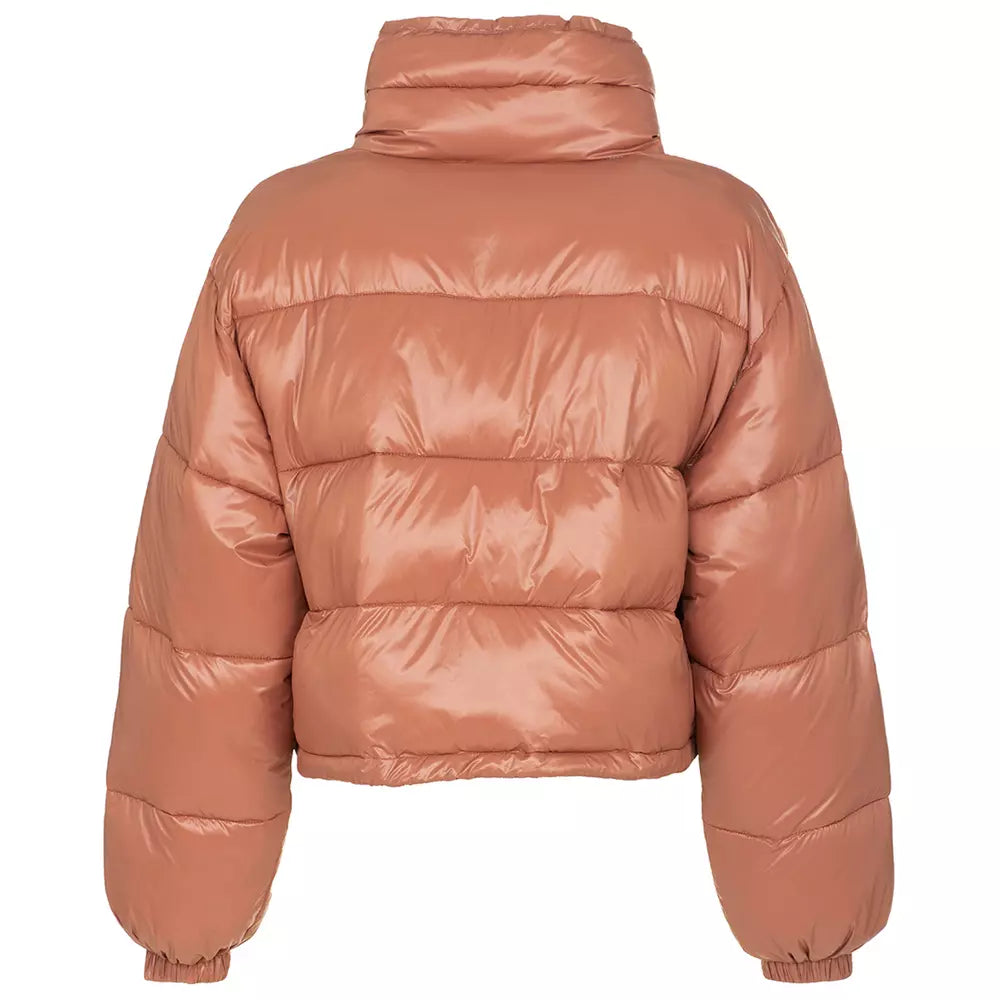 Imperfect Chic Pink Polyamide Short Down Jacket