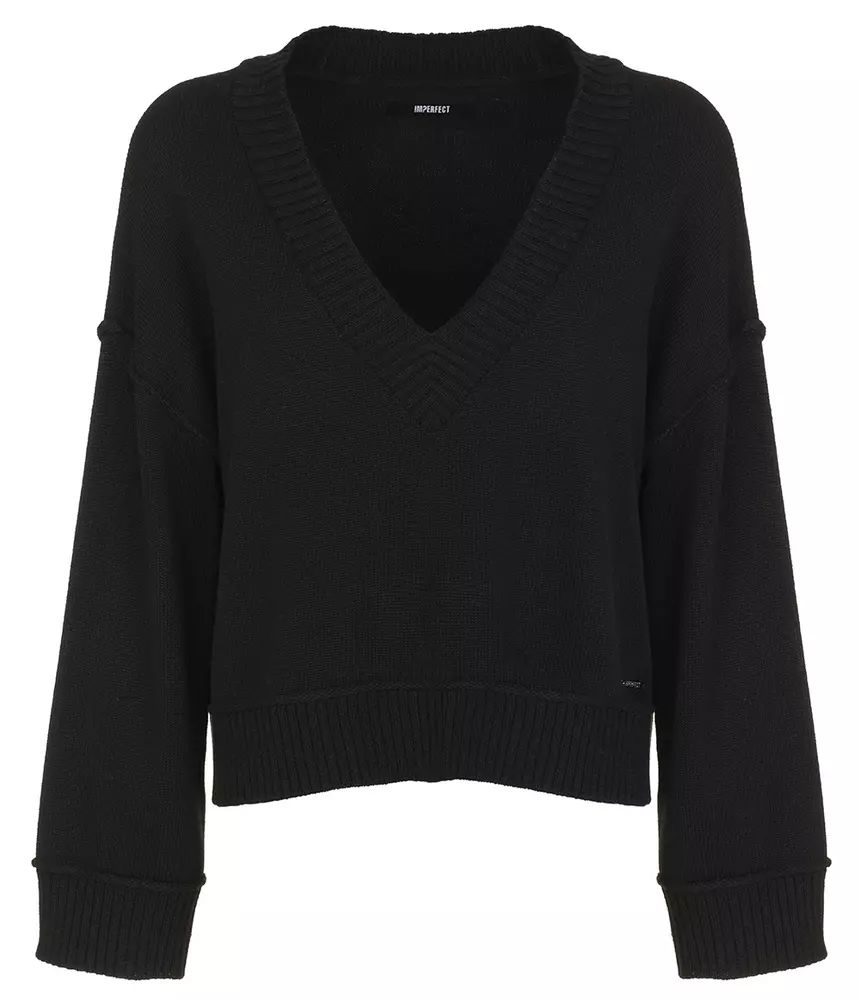 Imperfect Classic V-Neck Wool Blend Sweater
