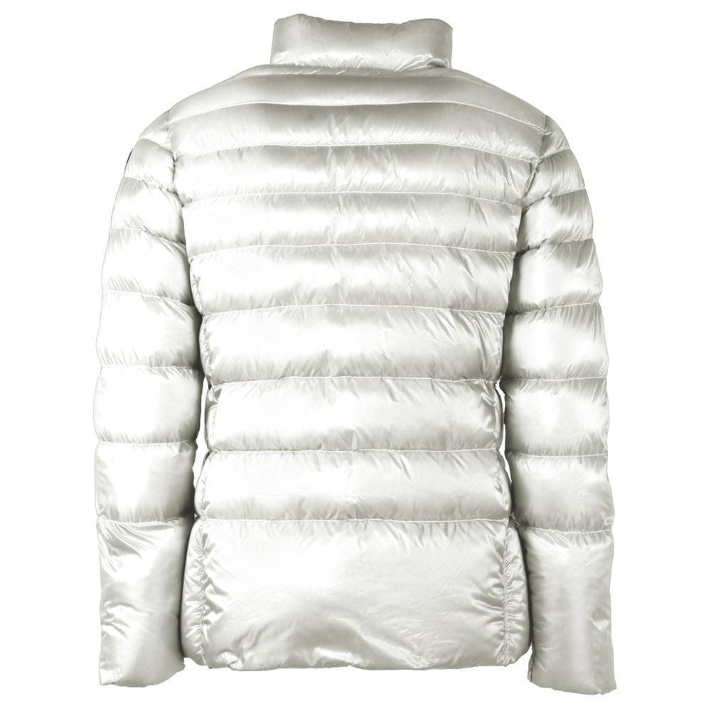Centogrammi Reversible White Nylon Hooded Jacket