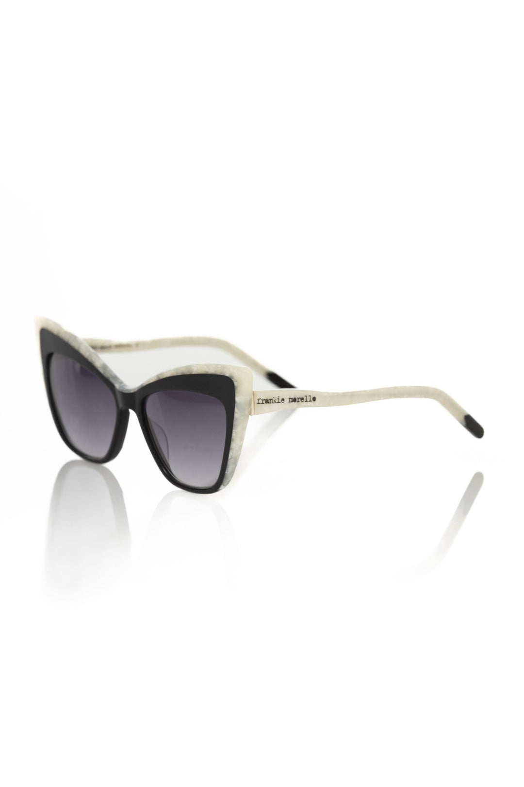 Frankie Morello Chic Cat Eye Sunglasses with Pearly Accents