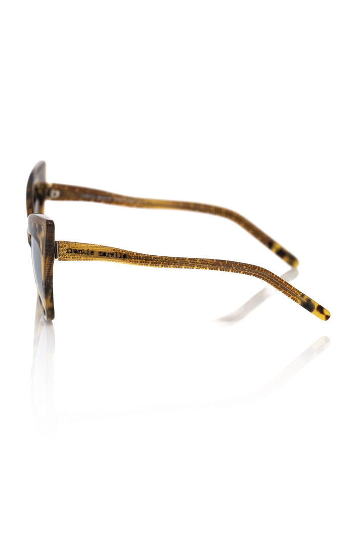 Frankie Morello Glitter-Edged Cat Eye Sunglasses in Yellow