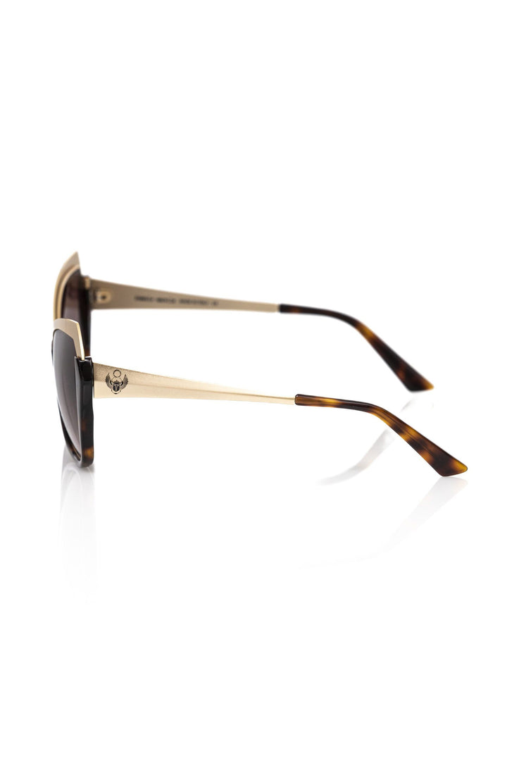 Frankie Morello Chic Cat Eye Sunglasses with Gold Accents